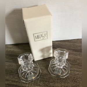 Mikasa Edinburgh Crystal Candlestick Holders